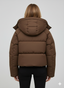 Kapitone Detaylı Oversize Dolgulu Kadın Mont (Kahverengi)