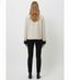 Kontrast Biyeli Kısa Kaşe Kadın Ceket (Krem–Siyah)